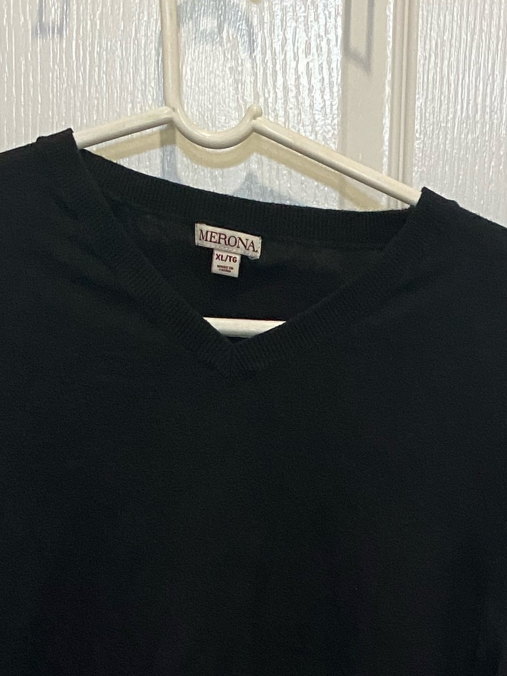 Merona Black V-Neck Long Sleeve Men's Shirt
